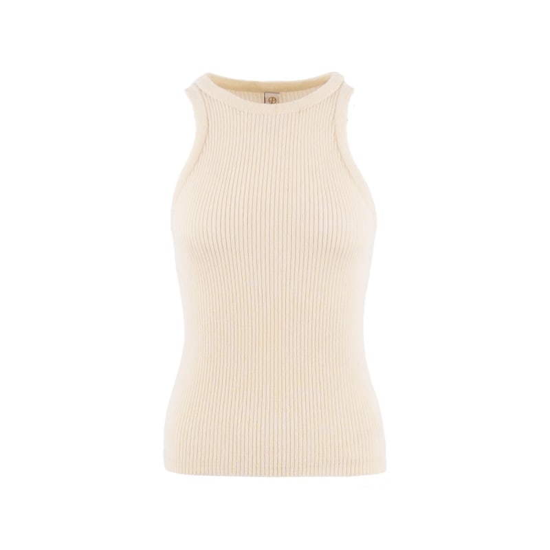 Thumbnail of Sao Paulo Racer Knitted Top In Porcelain White image