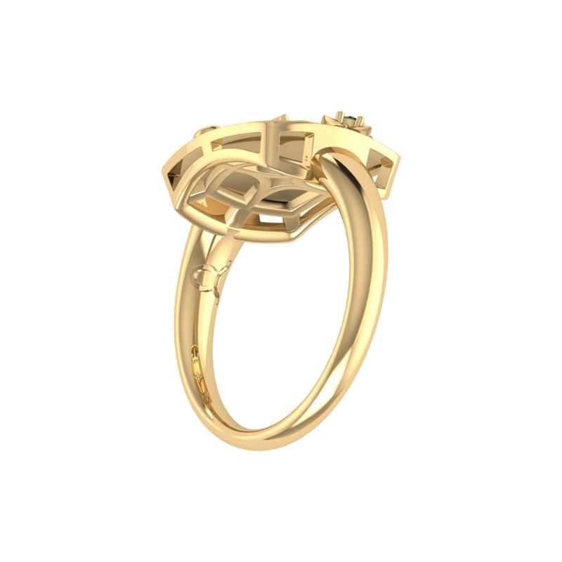 Thumbnail of Taurus Bull Constellation Signet Ring In 14 Kt Yellow Gold Vermeil image