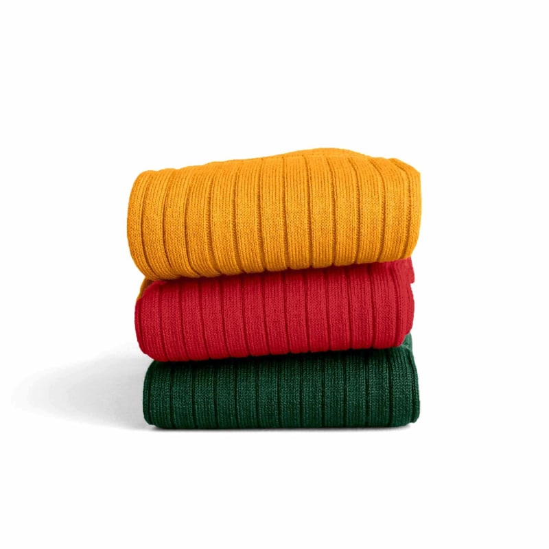 Thumbnail of 3-Pack Scottish Lisle Cotton Socks Bold Mix image