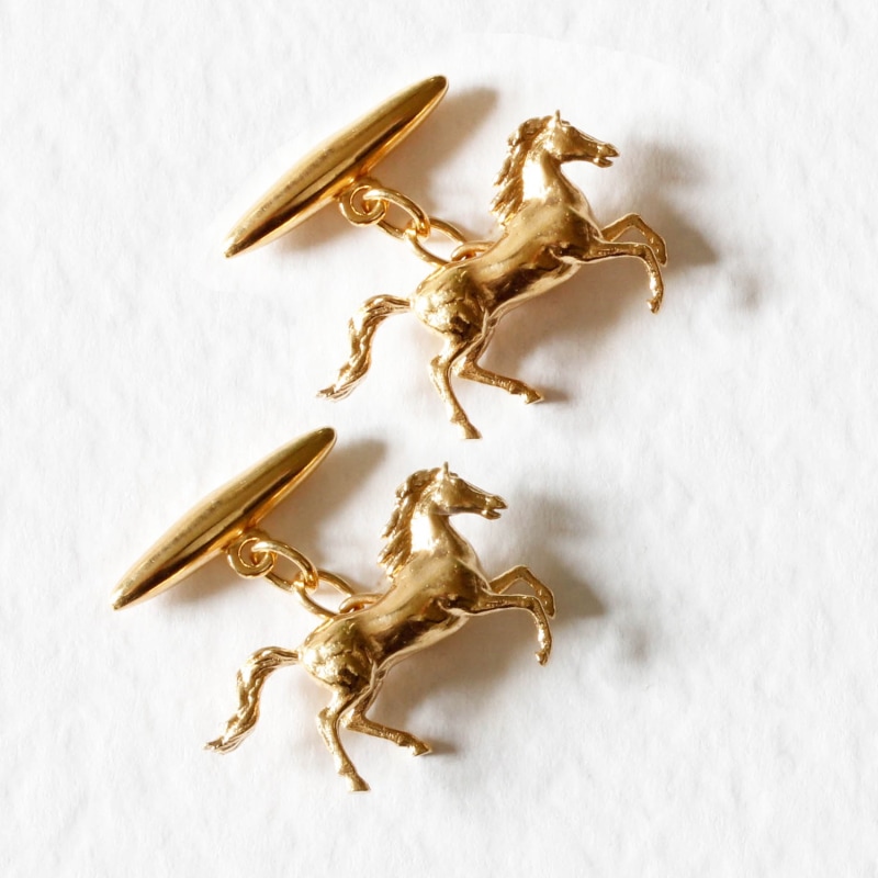 Thumbnail of Horse Cufflinks - Gold image