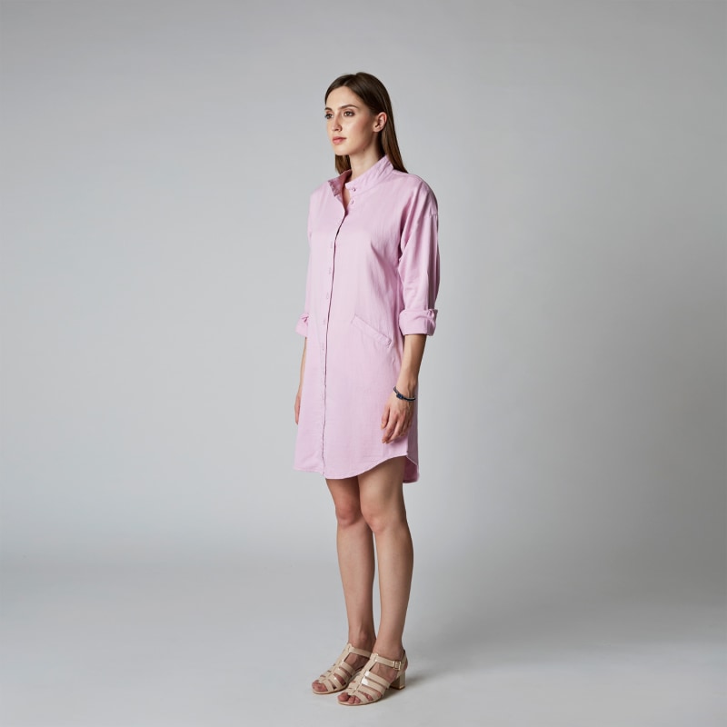 Thumbnail of Leda Shirt Dress In Pink image