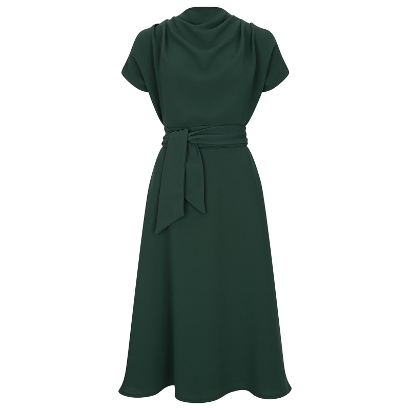 Forest green skater dress sales