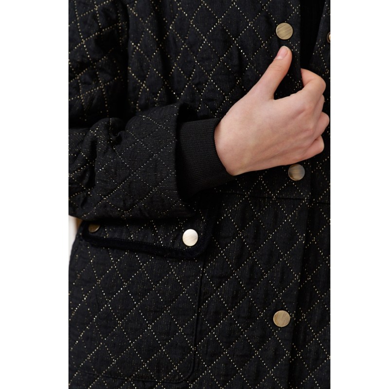 Thumbnail of Padded Quilt Jacket With Corduroy Trim image