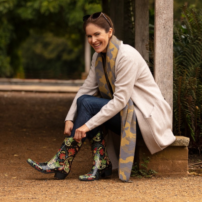 Paisley Vibe Cowboy Boot Wellies by Talolo Boots