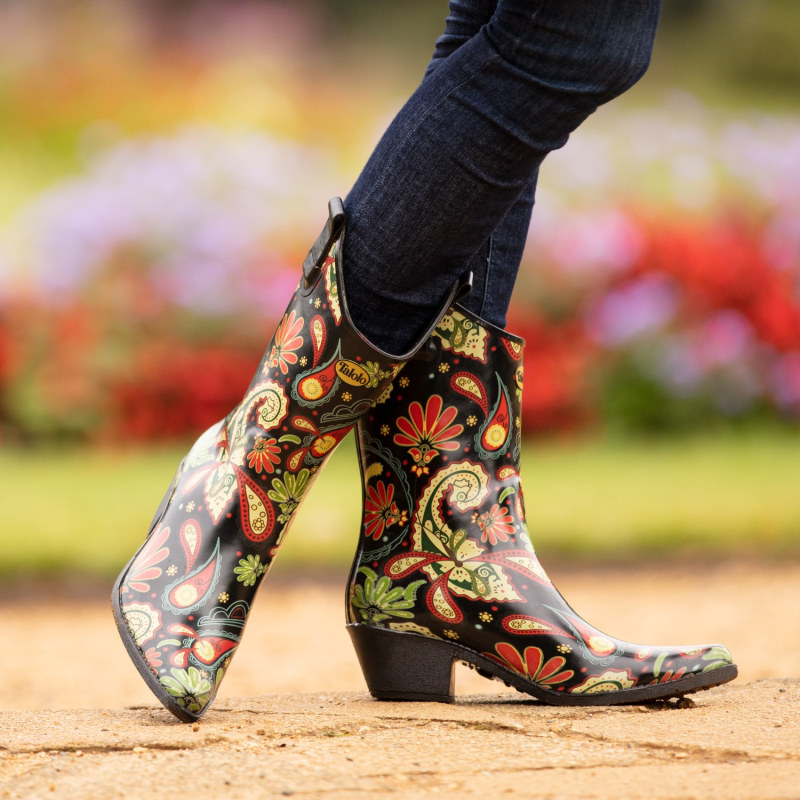 Paisley Vibe Cowboy Boot Wellies by Talolo Boots