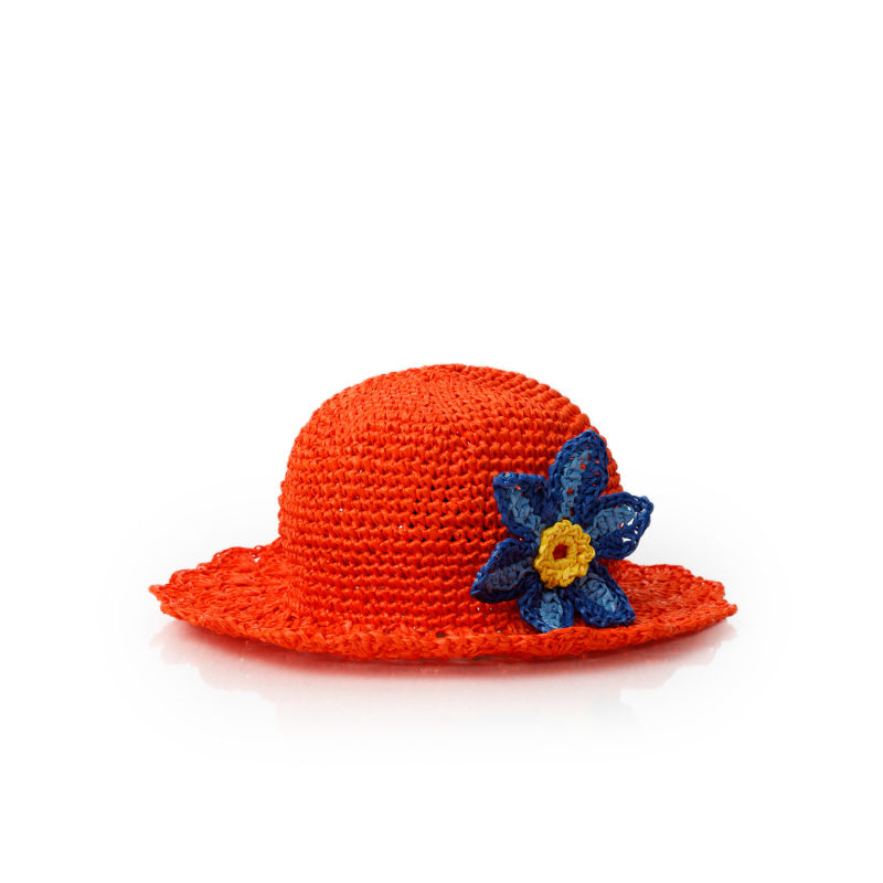 Thumbnail of Palermo Raffia Orange Hat image