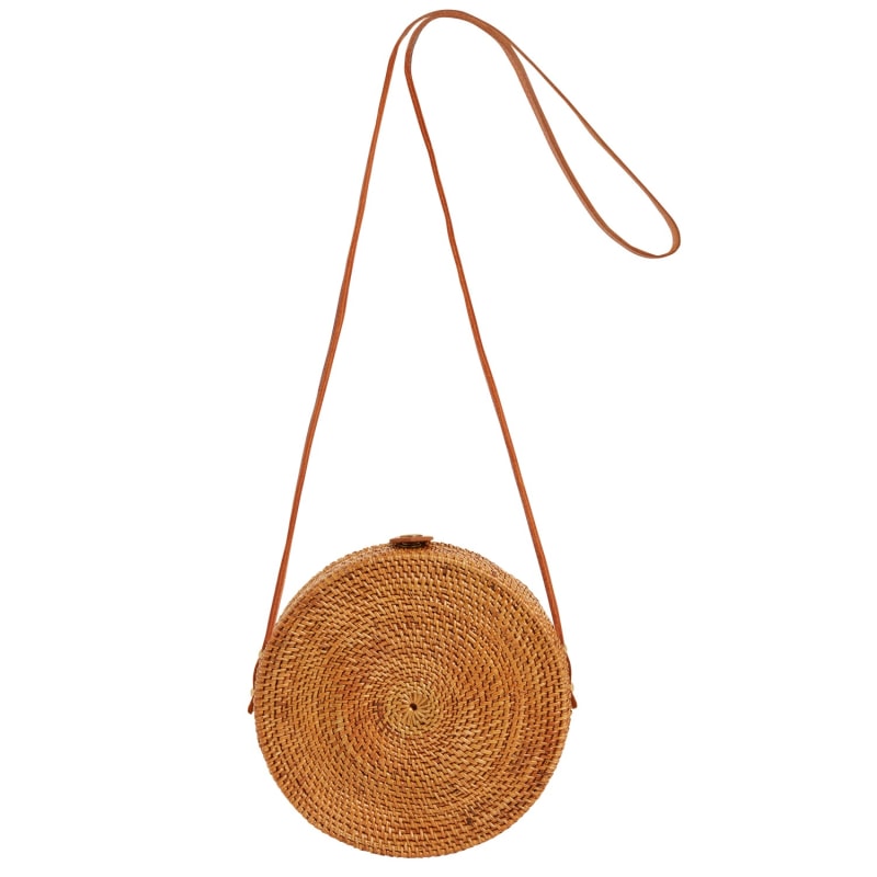 Round raffia bag best sale