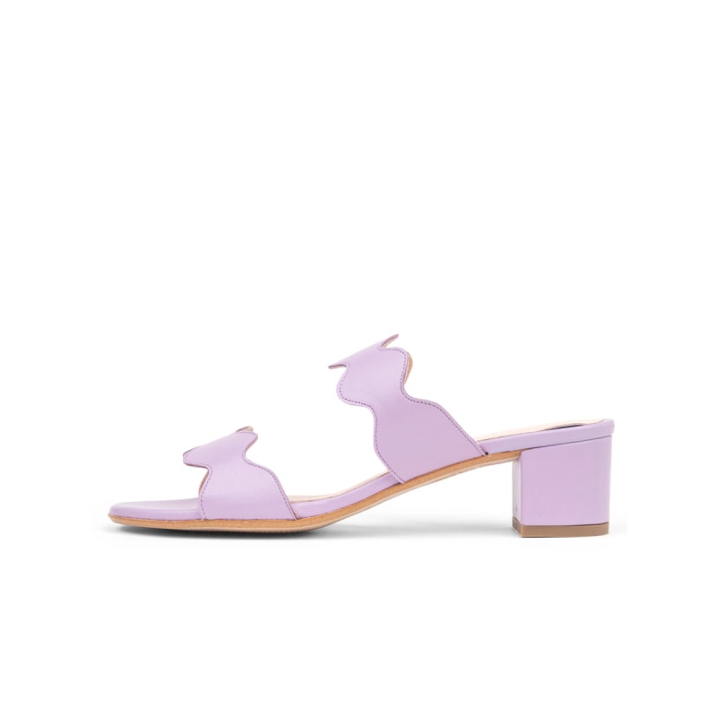 Thumbnail of Palm Beach Block Heel Scalloped Sandal Lilac image