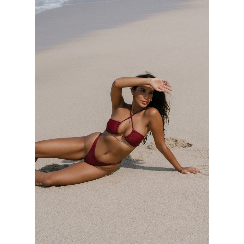 Thumbnail of Palma Bandeau Bikini Top - Red image