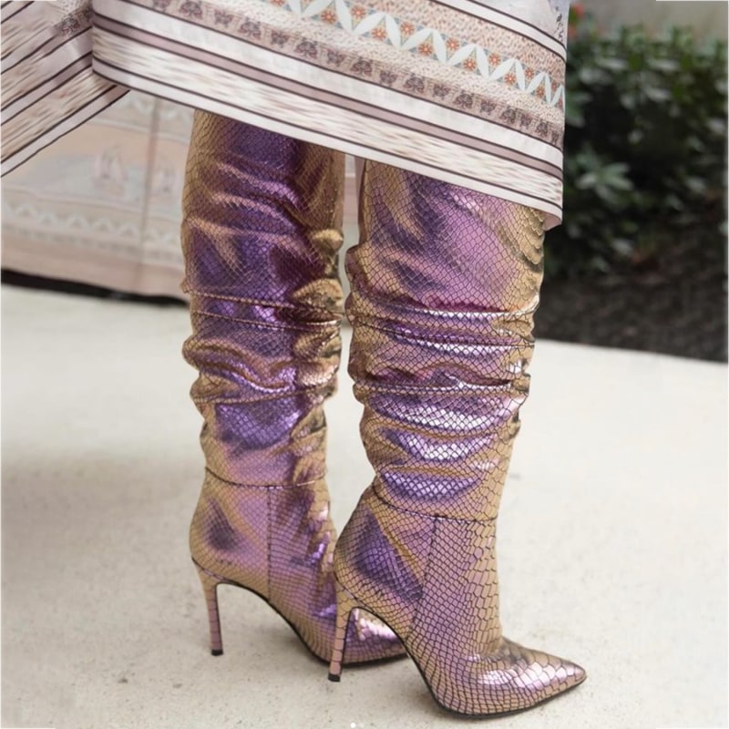 Over the knee purple boots hotsell
