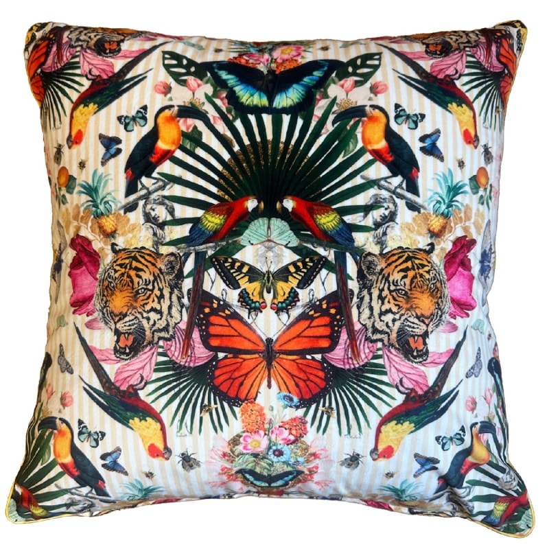 Thumbnail of Paradise Lost Day - Luxury Velvet Cushion image