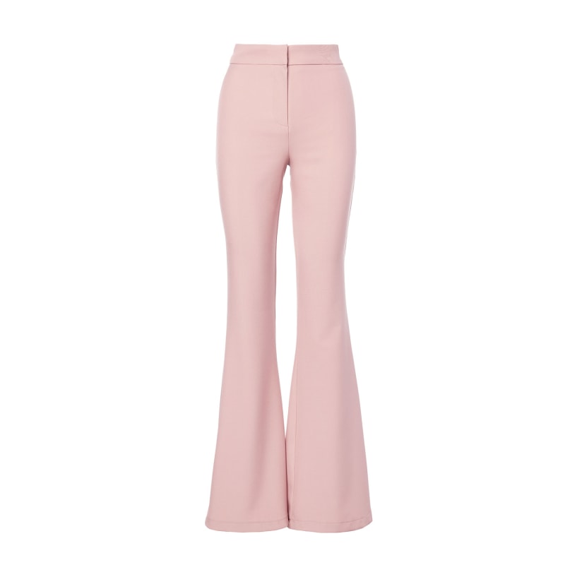 Pink high waisted trousers sales