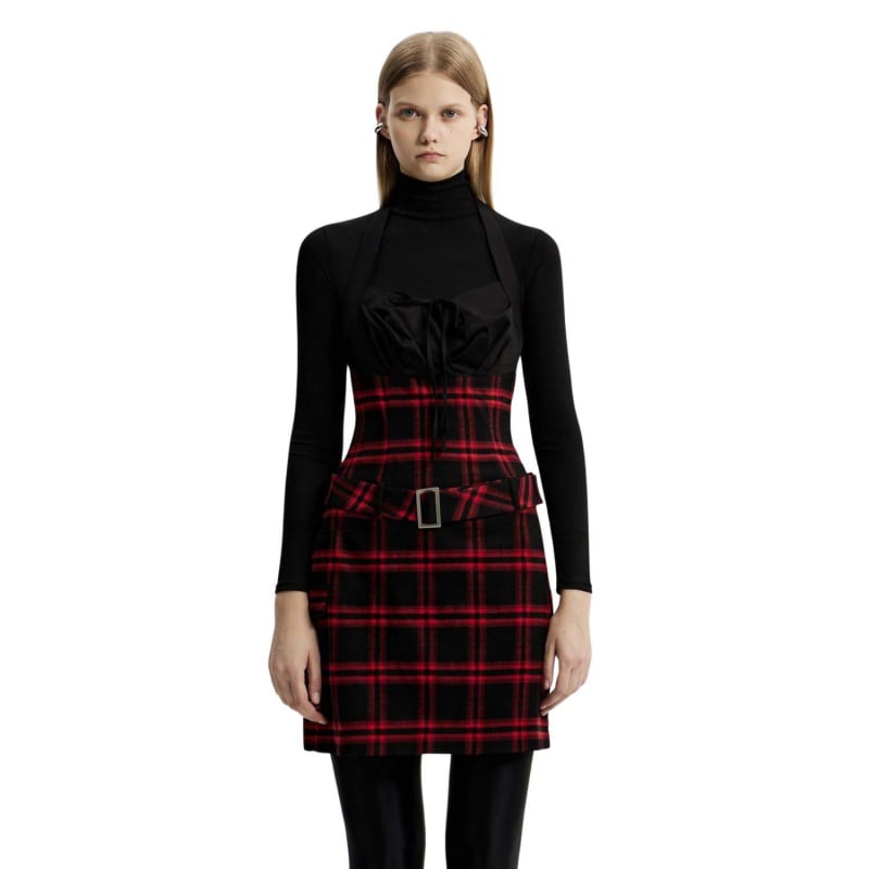 Plaid pencil dress hot sale