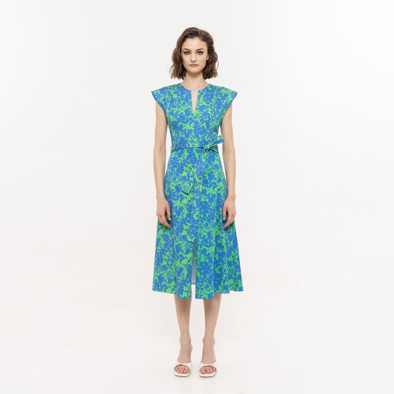 Women s Patterned Cotton Midi Dress Extra Small Nissa