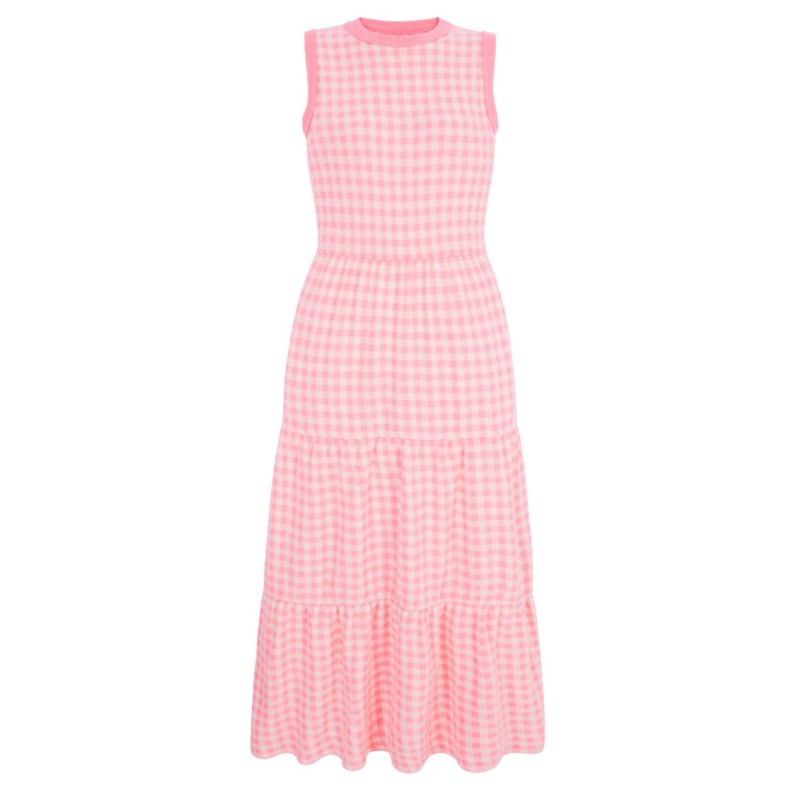 Thumbnail of Paula Gingham Cotton Midi Dress - Soft Pink image
