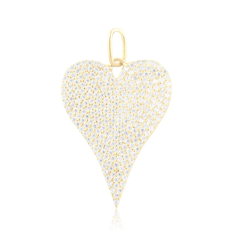 Pave heart best sale charm