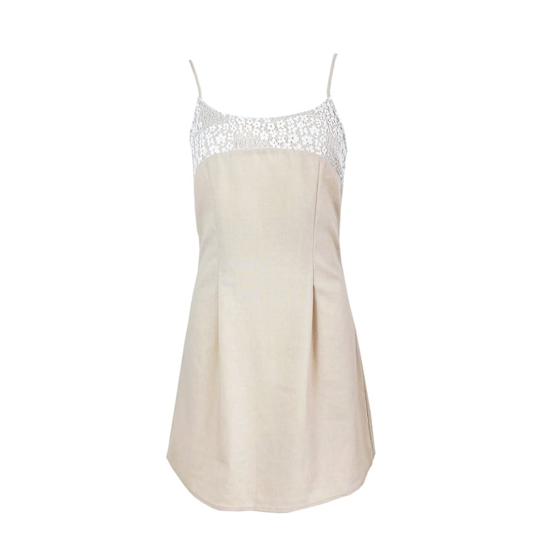 Thumbnail of Payton Linen Lace Mini Dress image