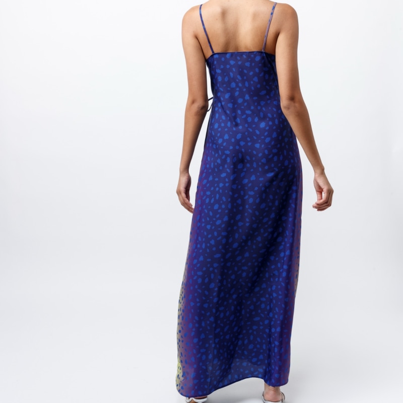 Thumbnail of Cobalt Leopard Maxi Wrap Dress image