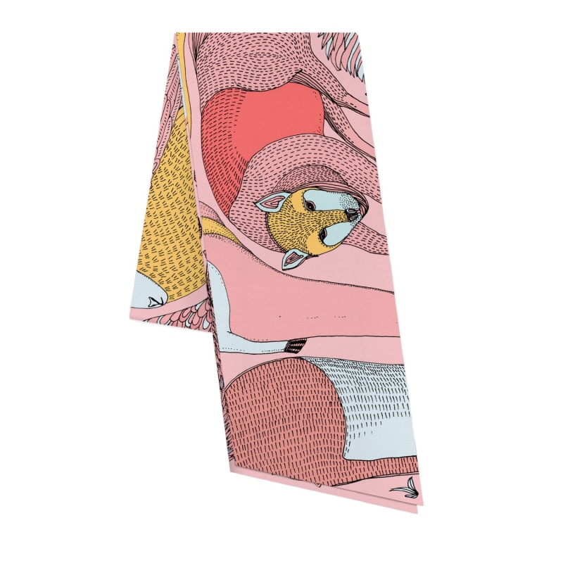 Thumbnail of A Wild Sheep Chase Pink Maxi Twilly Scarf image