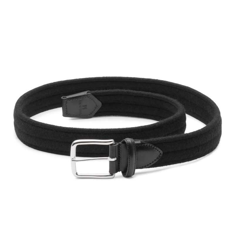 Thumbnail of Elastic Braided Wool Belt Black Giorgio image