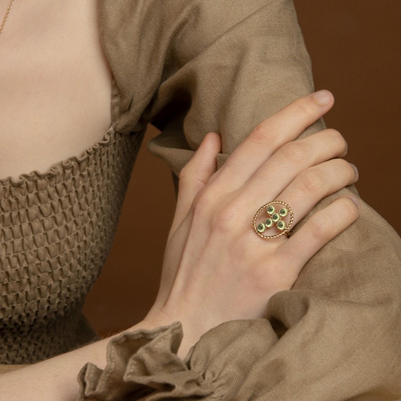 Thumbnail of Hope Gold-Plated Peridot Ring image