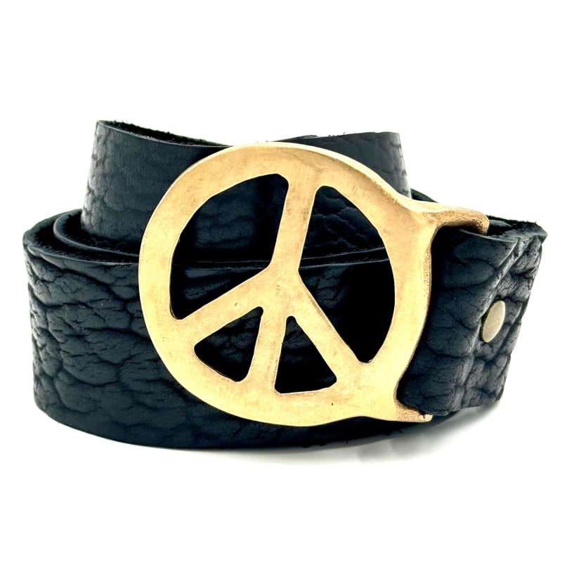 Women's Designer Leather Belts, PEACE