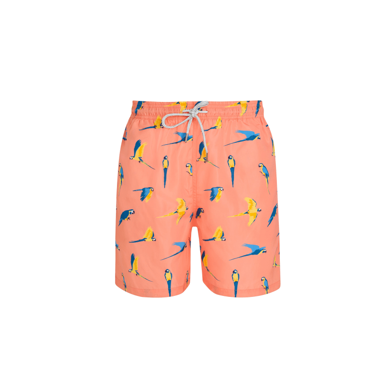 Thumbnail of Peach Macaw Men's Swim Shorts image