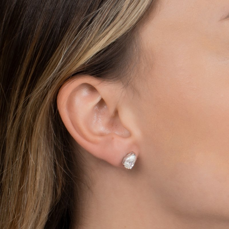 Thumbnail of Pear Moissanite Stud Earrings image