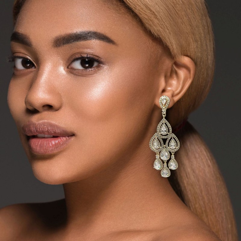 Drop cuff hot sale earrings
