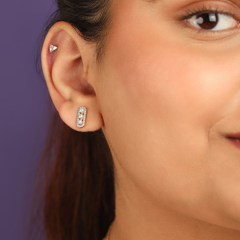 Pearl Song Studs-Earrings Gifting For Women | The Jewelz | Wolf & Badger