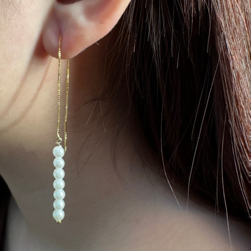 Pearlescent earrings store
