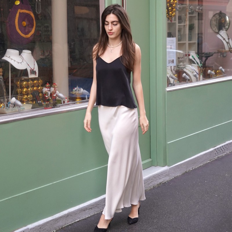 Thumbnail of Pearly Vegan Silk Long Skirt image