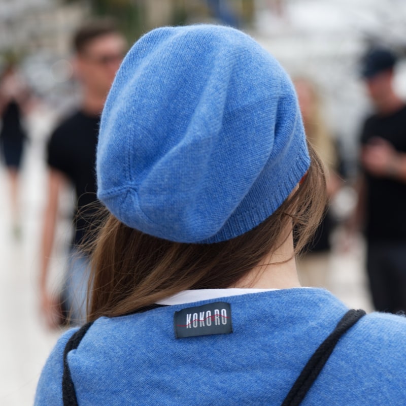 Thumbnail of Ethical Cashmere Beanie - Blue image