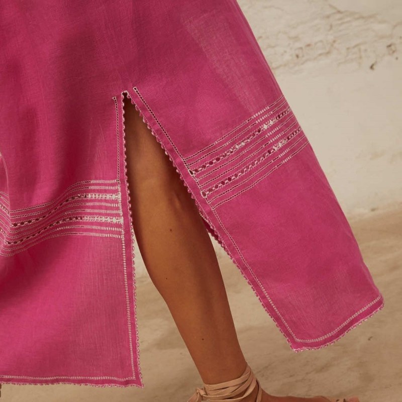 Thumbnail of Pelageya Beach Cover-Up In Fuchsia Pink image