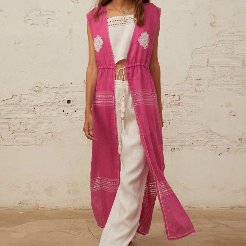 Thumbnail of Pelageya Beach Cover-Up In Fuchsia Pink image