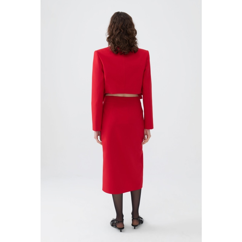 Shoulder Pad Jacket - Red | NOCTURNE | Wolf & Badger Shoulder Pad Jacket - Red | NOCTURNE | Wolf & Badger