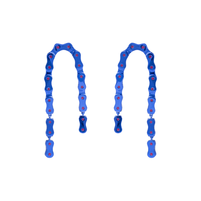 Thumbnail of Vallecas Blue Chain Earrings image