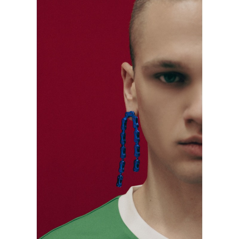 Thumbnail of Vallecas Blue Chain Earrings image