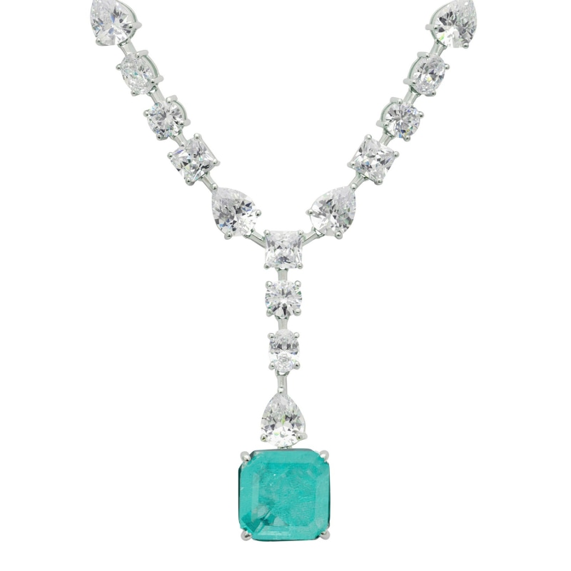 Thumbnail of Penelope Paraiba Tourmaline Statement Necklace Silver image