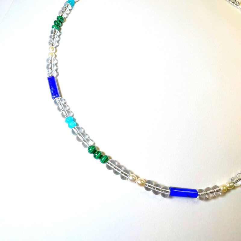 Thumbnail of Glass & Gemstone Necklace image