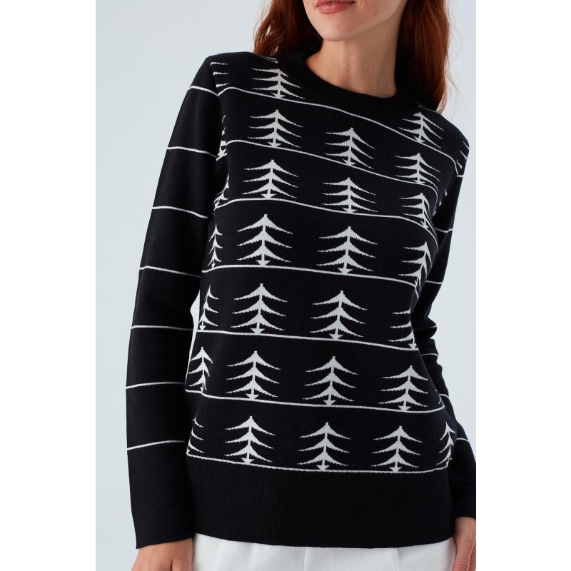 Thumbnail of Gemini Pine Patterned Pullover In Black/Ecru image