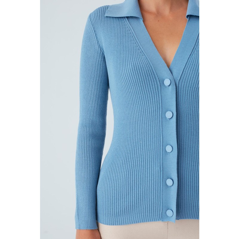 Ow Patch Cardigan in blue