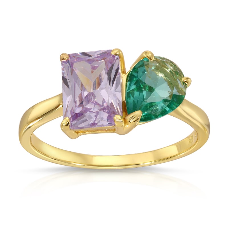 Thumbnail of Perfect Pair Ring- Amethyst + Pariba image