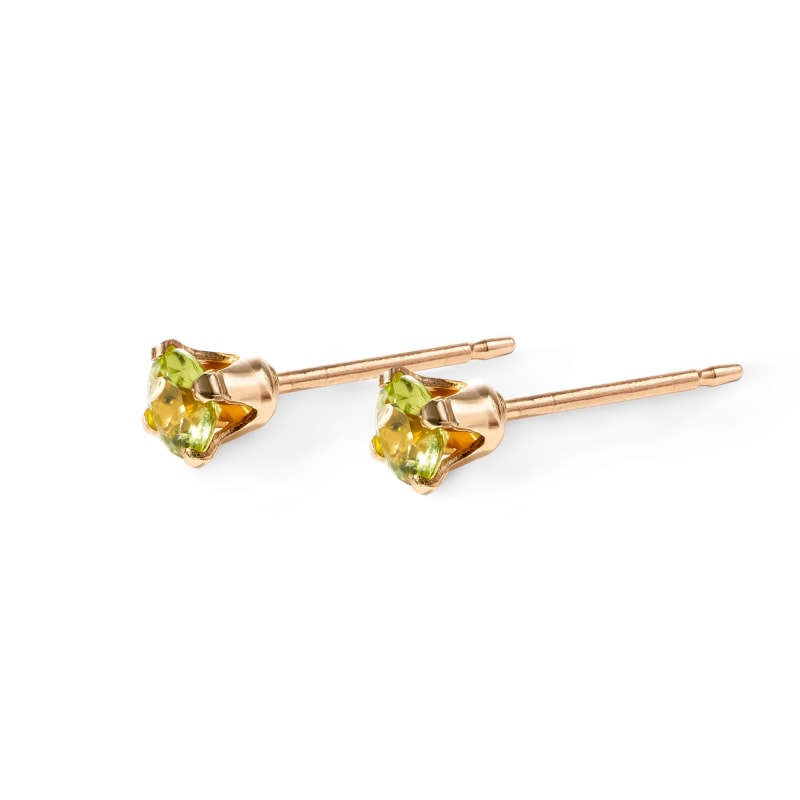 Thumbnail of Peridot August Birthstone Studs - 14K Gold image