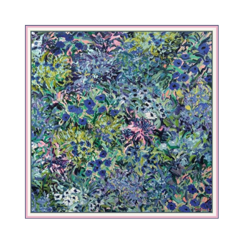 Thumbnail of Petal Brush Square Silk Scarf image