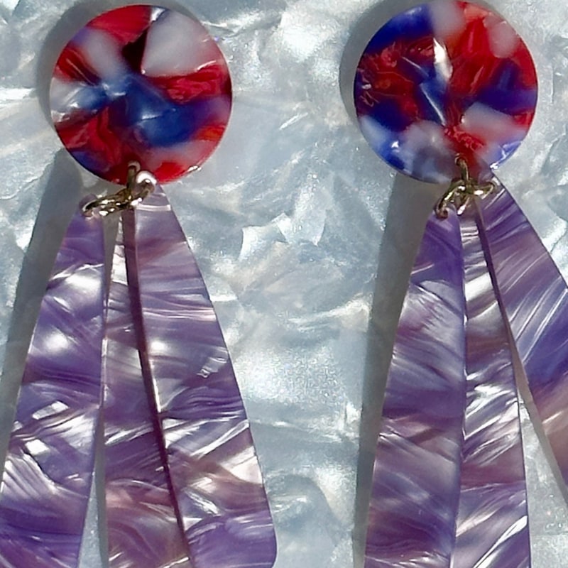 Thumbnail of Petal Drop Earrings In Cupids Beau image