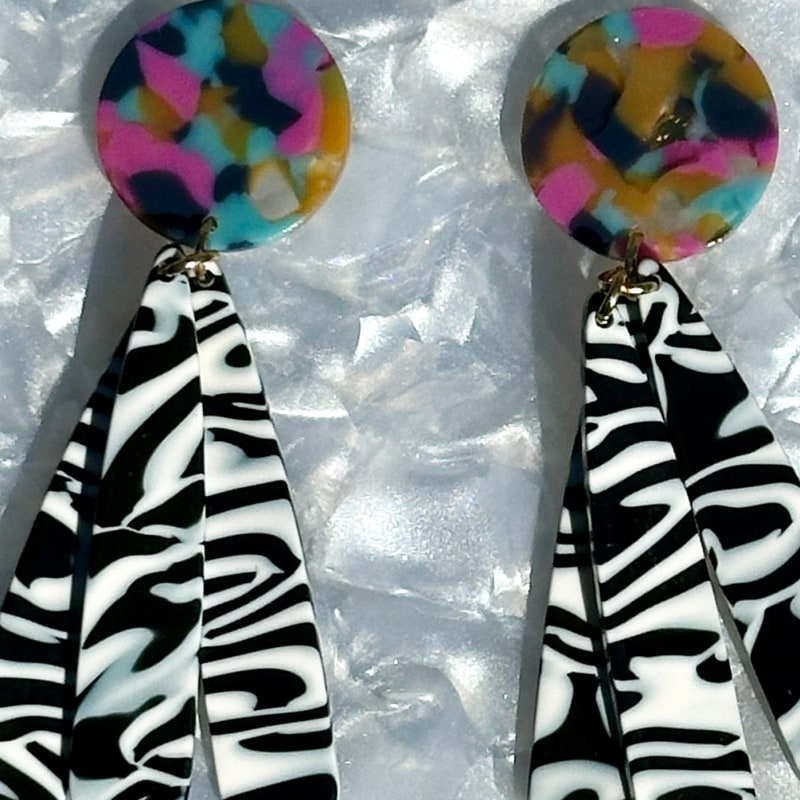 Thumbnail of Petal Drop Earrings In Queen Of The Jungle image