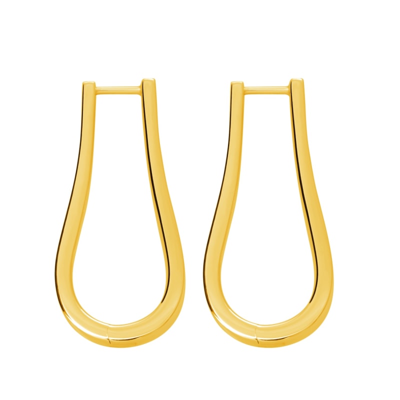 Thumbnail of Petal Hoops Extra Large In Gold Vermeil image