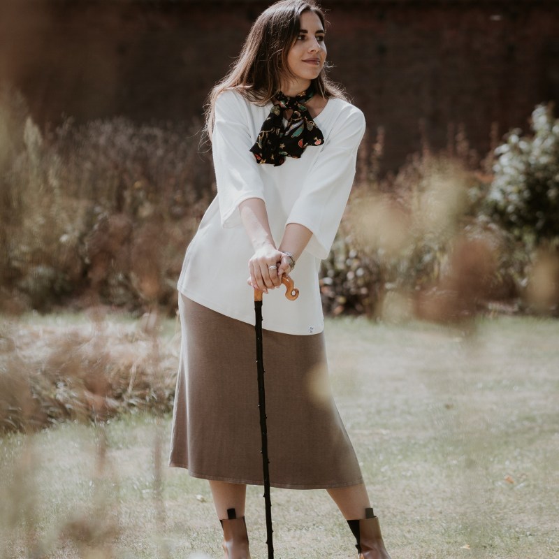 Midi skirt sales with side split