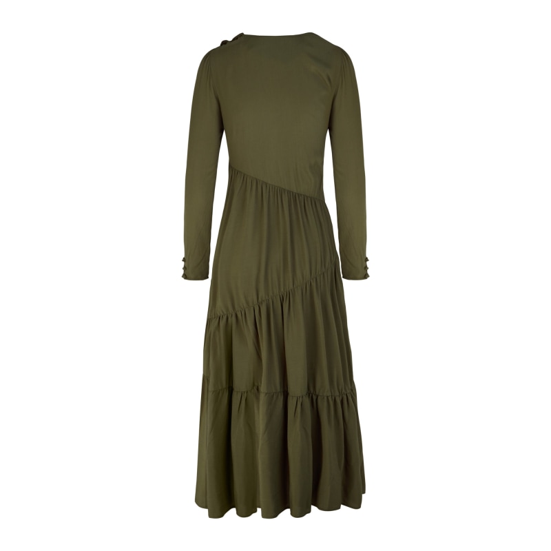 Thumbnail of Maxi Dress Petra Green Long Tiered image